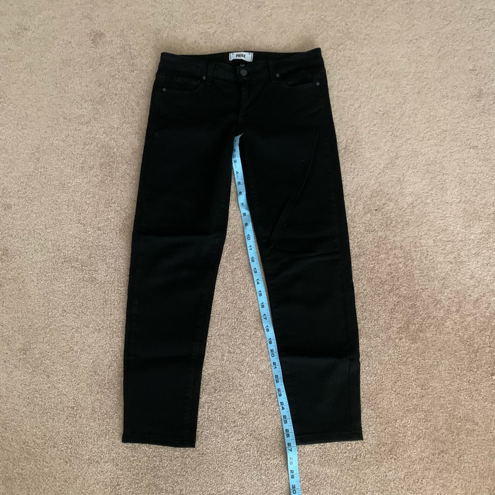 Paige skyline ankle peg black jeans 27